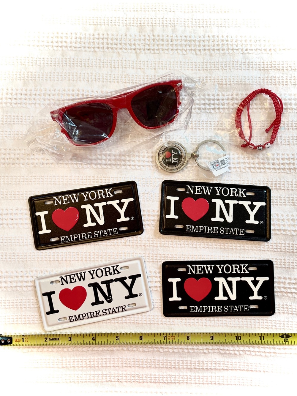 NWT I ♥ NY Red Sunglasses & Keychain & Magnets Accessories Bundle